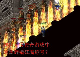 如何获得传奇游戏中的黑野猪狂魔称号? 如何获得传奇游戏中的黑野猪狂魔称号?