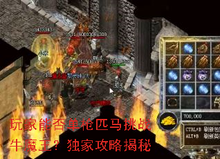 玩家能否单枪匹马挑战牛魔王?独家攻略揭秘 玩家能否单枪匹马挑战牛魔王?独家攻略揭秘