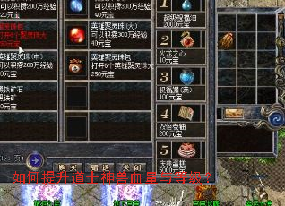 如何提升道士神兽血量与等级? 如何提升道士神兽血量与等级?