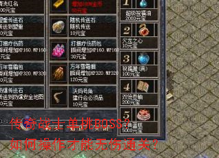 ����սʿ����BOSS����β�����������ͨ�أ�