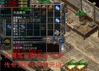 如何驾驭御龙者390在传奇游戏中快速升级? 如何驾驭御龙者390在传奇游戏中快速升级?