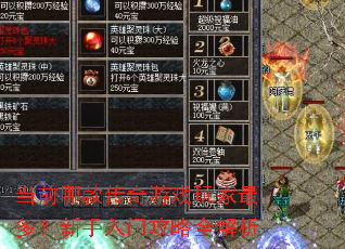 当前哪款传奇游戏玩家最多?新手入门攻略全解析 当前哪款传奇游戏玩家最多?新手入门攻略全解析